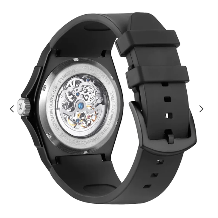 Stainless Steel Skeleton Watch