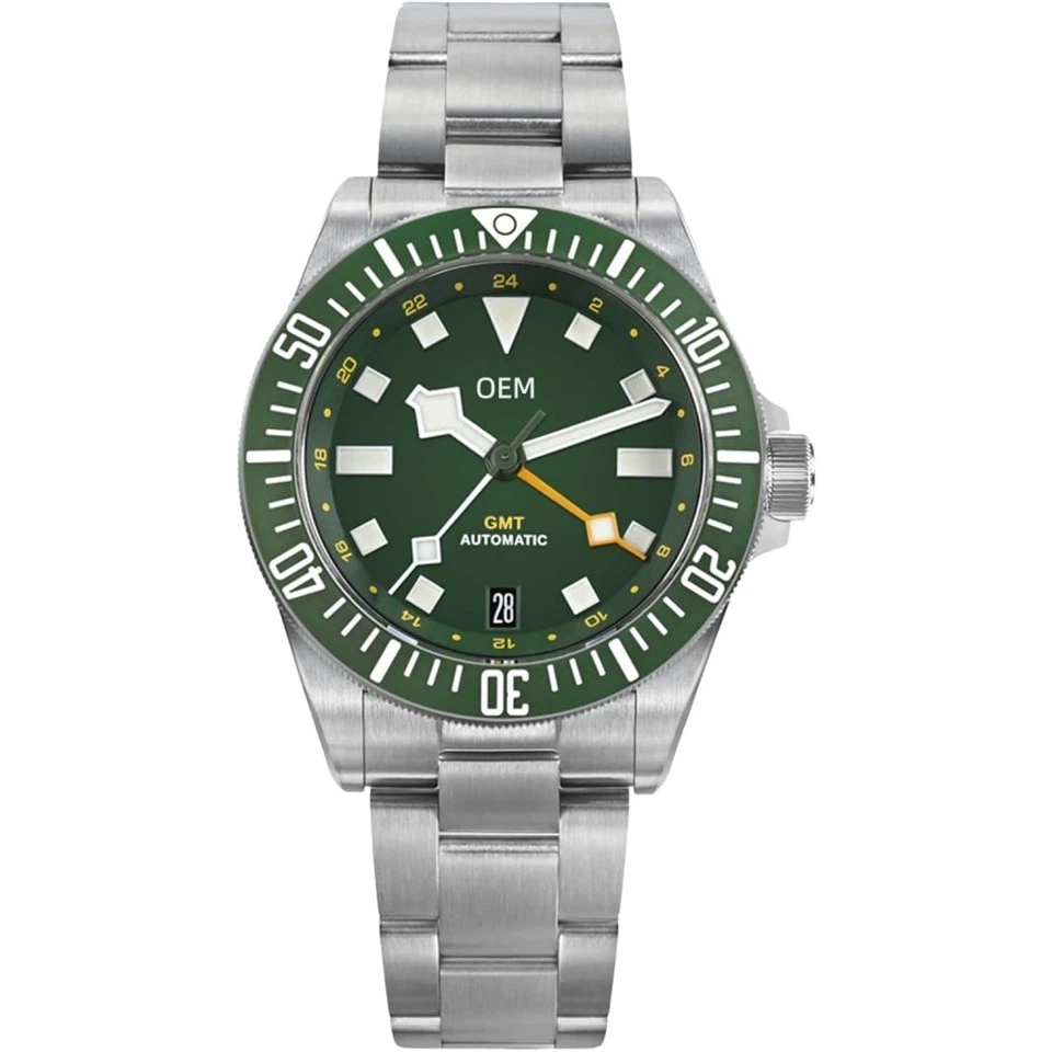 Green mechanical watch