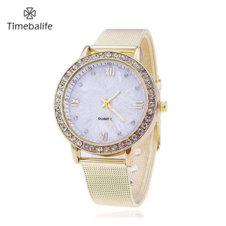 Reloj de cuarzo de las mujeres de 24 k