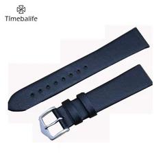 Correa de reloj de cuero genuino negro